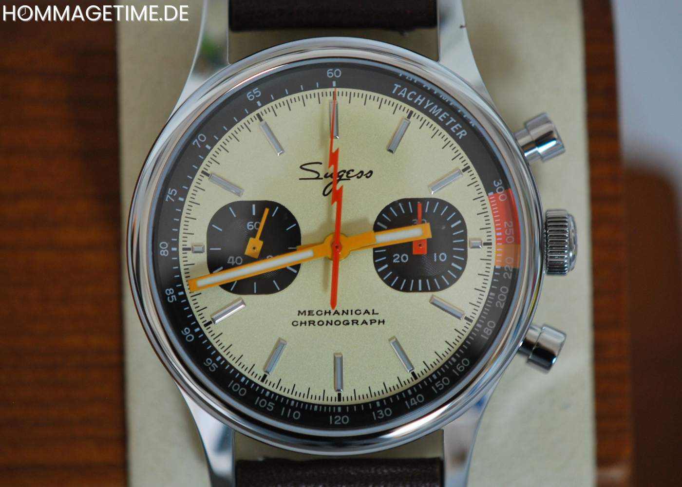 Zifferblatt des Sugess Chronograph